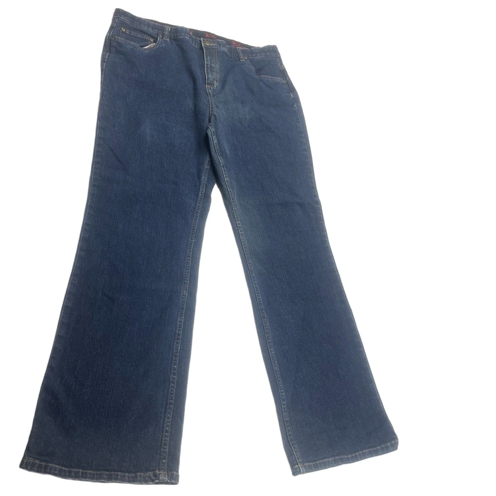 Woolrich Womens Jeans Pants 16 Dark Wash Bootcut 5Pocket Style Stretch Denim